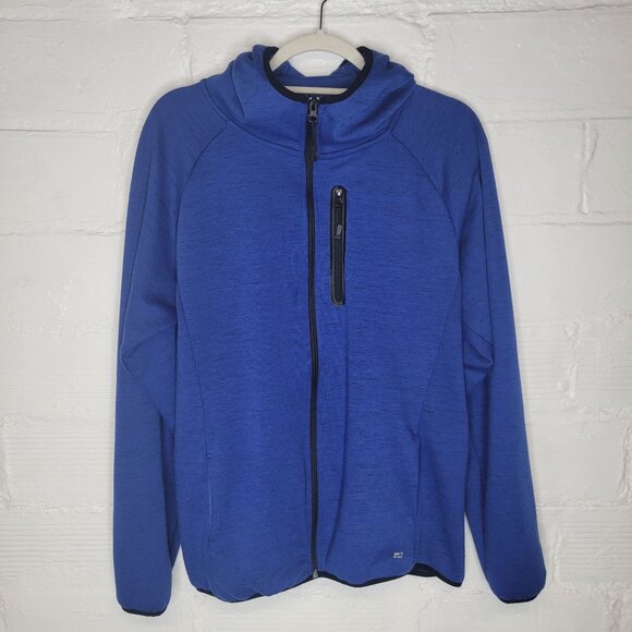 Eddie Bauer Men's Medium Full Zip Hoodie Sweatshirt Blue - Picture 1 of 5